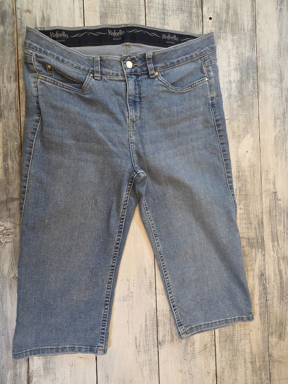 Rafaella Weekend Women's Medium Blue Cropped Denim Jeans sz 12